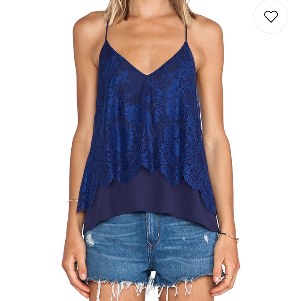 Lovers + Friends Poppy Lace Cami in Royal Blue